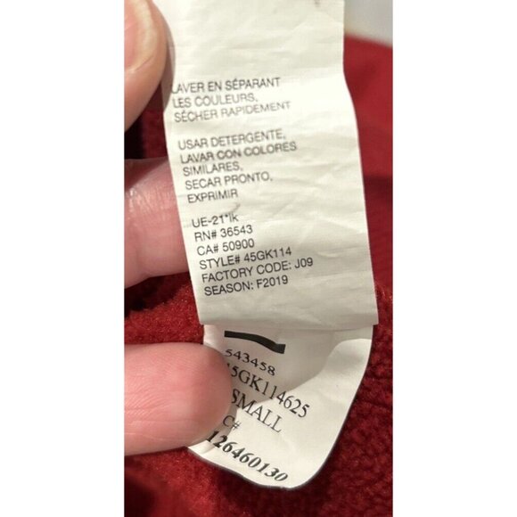 IZOD Advantage Performance Stretch 1/4 Zip Pullover Mens Small Red Sweatshirt - Picture 9 of 9